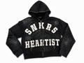 SNKRS HEARTIST Rhinestone Zip Hoodie